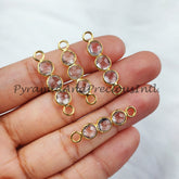 Crystal Quartz Gemstone Connectors, Crystal Quartz Bar Connectors, Wholesale Connectors, Sold By Piece
